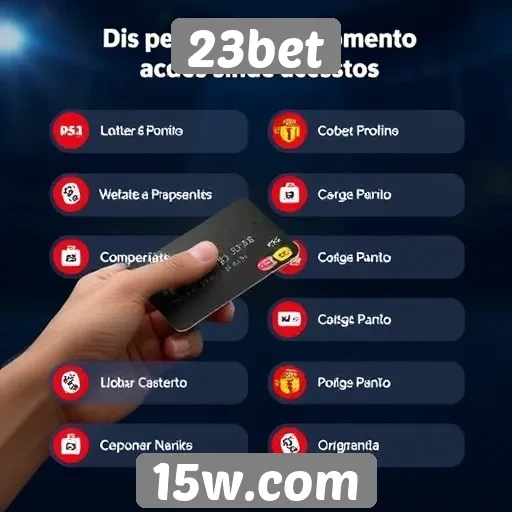 Métodos de pagamento aceitos no 23bet