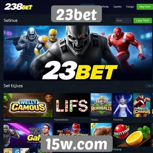 Variedade de jogos disponíveis no 23bet